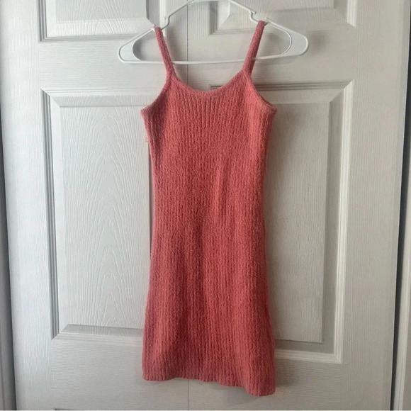 art class Girls Sweater Dress w/ Matching Crop Cardigan Peach Coral Size L 10/12 - Picture 2 of 3